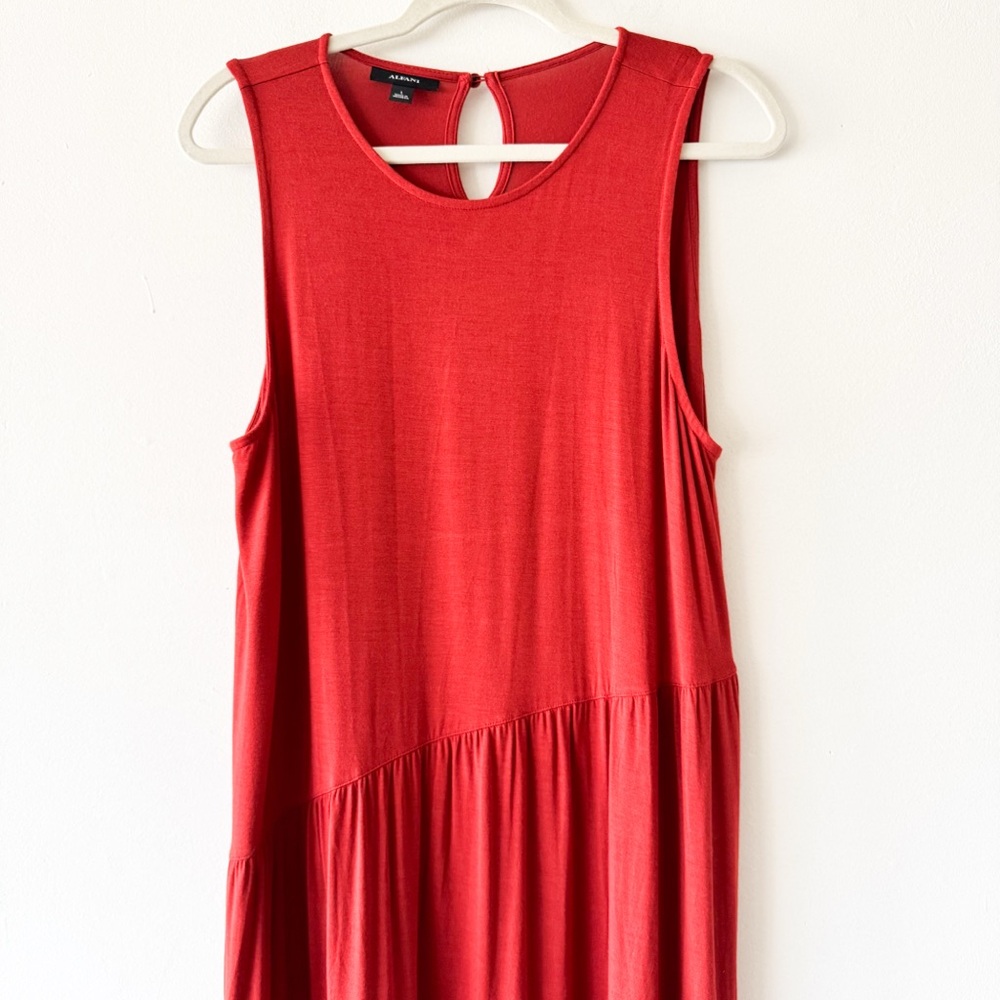 ALFANI Burnt Orange Sleeveless Tiered Maxi Dress Size‎ XL - Picture 2 of 6